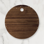 パンプキンパッチ素朴ストリングライト赤ちゃんシャワー フェイバータグ (裏面)