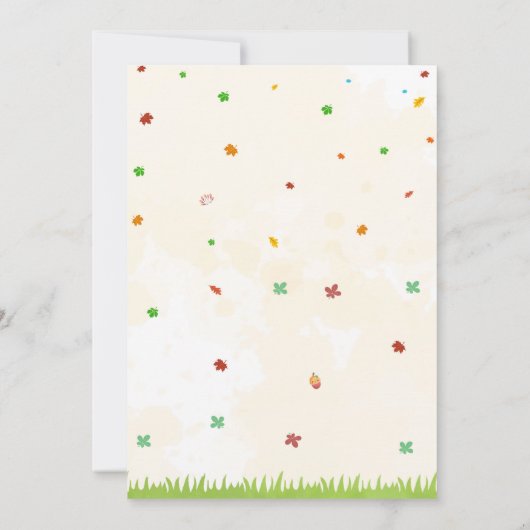 パンプキンパッチ誕生日の招待秋誕生日 招待状 (裏面)