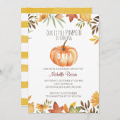 パンプキンパッチ誕生日 招待状 (正面/裏面)