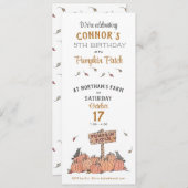 パンプキンパッチ誕生日 招待状 (正面/裏面)