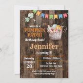 パンプキンパッチ誕生日Bash 招待状 (正面)