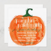 パンプキンパッチ パーティー 招待状 (正面/裏面)