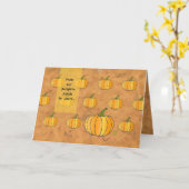 パンプキンパッチ&ビッグパンプキンサンクスギビング カード (黄色い花)