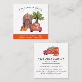 パンプキンパッチ ファミリーファーム ビンテージトラック オータム スクエア名刺 (正面/裏面)