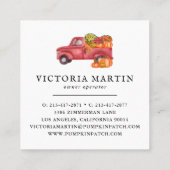 パンプキンパッチ ファミリーファーム ビンテージトラック オータム スクエア名刺 (裏面)