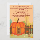 パンプキンパップスオータムお祝い誕生日 招待状 (裏面)