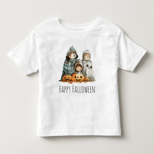 パンプキンパレード – ハロウィーンの穏やかな集まり トドラーTシャツ (正面)