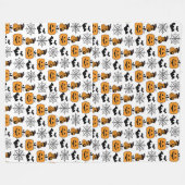 パンプキンパレード フリースブランケット (正面(横))