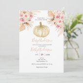 パンプキンパンパス草恋に落ちるベビーシャワー 招待状 (スタンド正面)