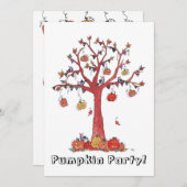 パンプキンパーティーハロウィーン 招待状 (正面/裏面)