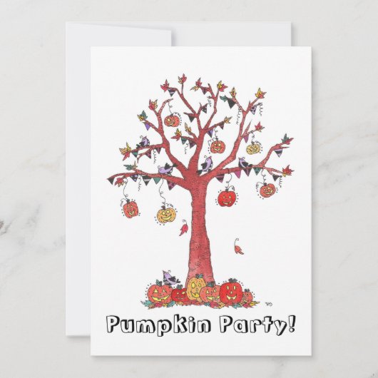 パンプキンパーティ ハロウィン 招待状 (正面)