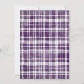 パンプキンパープルフラワーバースデーパーティー サンキューカード (裏面)