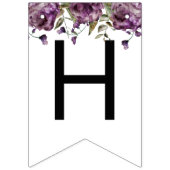 パンプキンパープルフローラハッピーバースデーパーティーデコール バンティングフラッグ (第2の旗)