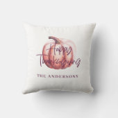 パンプキンパープルフローラ数々の写真の感謝祭 クッション (裏面)