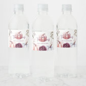 パンプキンパープルフローラ秋感謝祭 ペットボトルラベル (ボトル)