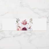 パンプキンパープルフローラ秋感謝祭 ペットボトルラベル (シングルラベル)