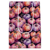 パンプキンパープル&オレンジパッチパターン ミディアムペーパーバッグ (裏面)