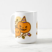 パンプキンパール – かわいいハロウィーン コーヒーマグカップ (正面左)