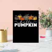パンプキンヒョウ秋女性かわいい秋の季節 アクリルサイン (ウェディング)