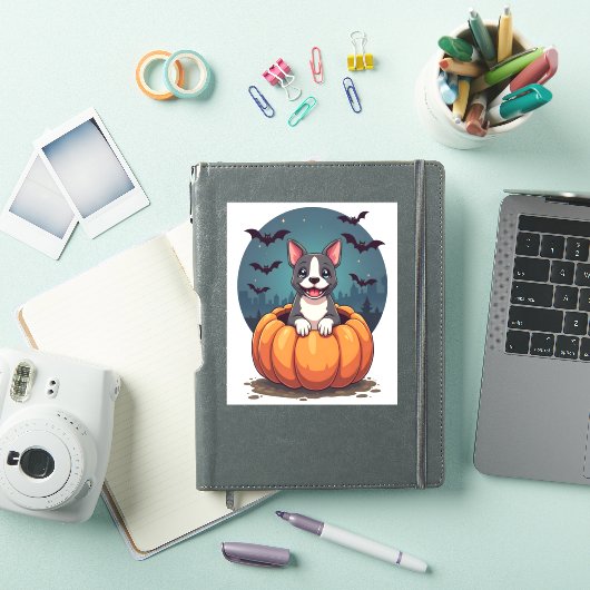 パンプキンピットブルスマイル シール (iPadカバー)