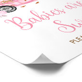 パンプキンピンクトラックベビーは甘い赤ちゃんシャワー ポスター (角)