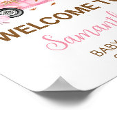 パンプキンピンクトラック歓迎ベビーシャワー ポスター (角)