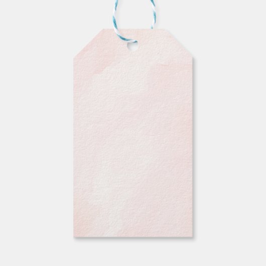 パンプキンピンクフローラガールベビーシャワーありがとう ギフトタグ (裏面)