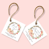 パンプキンピンクフローラガールベビーシャワーありがとう フェイバータグ