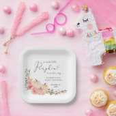 パンプキンピンクフローラガールベビーシャワー ペーパープレート (パーティー)