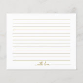 パンプキンピンクフローラブライダルシャワーデイトナイトカード (裏面)