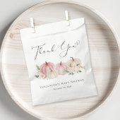 パンプキンピンクフローラベビーガールシャワーサンキュー フェイバーバッグ