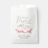 パンプキンピンクフローラベビーガールシャワー フェイバーバッグ (正面)