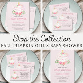 パンプキンピンクフローラベビーシャワー差出人住所 ラベル