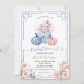 パンプキンピンクペオニーチノイスリージャールブライダルブランチ 招待状 (正面)