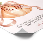 パンプキンピンクボウおむつラッフルテーブルサインポスター ポスター (角)