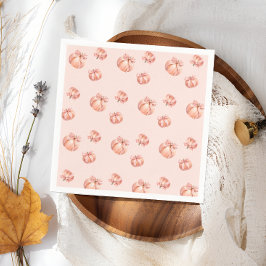 パンプキンピンクボウガールベビーシャワー スタンダードカクテルナプキン