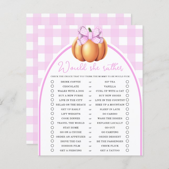 パンプキンピンクボウ彼女はむしろゲーム (正面/裏面)