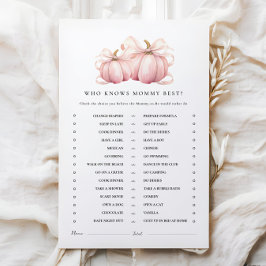 パンプキンピンクボウ赤ちゃんシャワー活動ゲーム