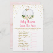 パンプキンピンク金ゴールド価格ベビーシャワーゲームを推測 (正面/裏面)
