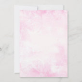 パンプキンピンク金ゴールド秋ガールベビーシャワー 招待状 (裏面)