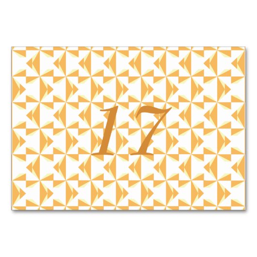 パンプキンピンホイール テーブルナンバー (正面)