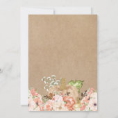 パンプキンピーチ素朴フローラ秋ベビーシャワー 招待状 (裏面)