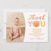 パンプキンファースト誕生日サンキューカード 招待状 (正面)