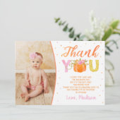 パンプキンファースト誕生日サンキューカード 招待状 (スタンド正面)