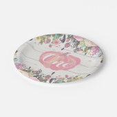 パンプキンファースト誕生日フローラ金ゴールド紙プレート ペーパープレート (アングル)