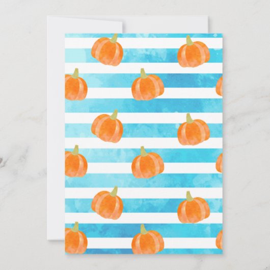 パンプキンファースト誕生日招待状ズフォーボーイ1st 招待状 (裏面)