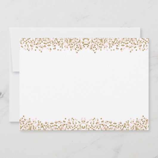 パンプキンファースト誕生日招待状ピンクアンド金ゴールド 招待状 (裏面)