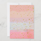 パンプキンファースト誕生日招待状ピンクピーチ 招待状 (裏面)