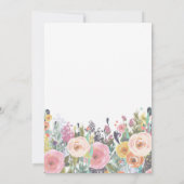 パンプキンファースト誕生日招待状ピンクフローラ 招待状 (裏面)