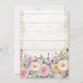 パンプキンファースト誕生日招待状フローラ金ゴールド 招待状 (裏面)